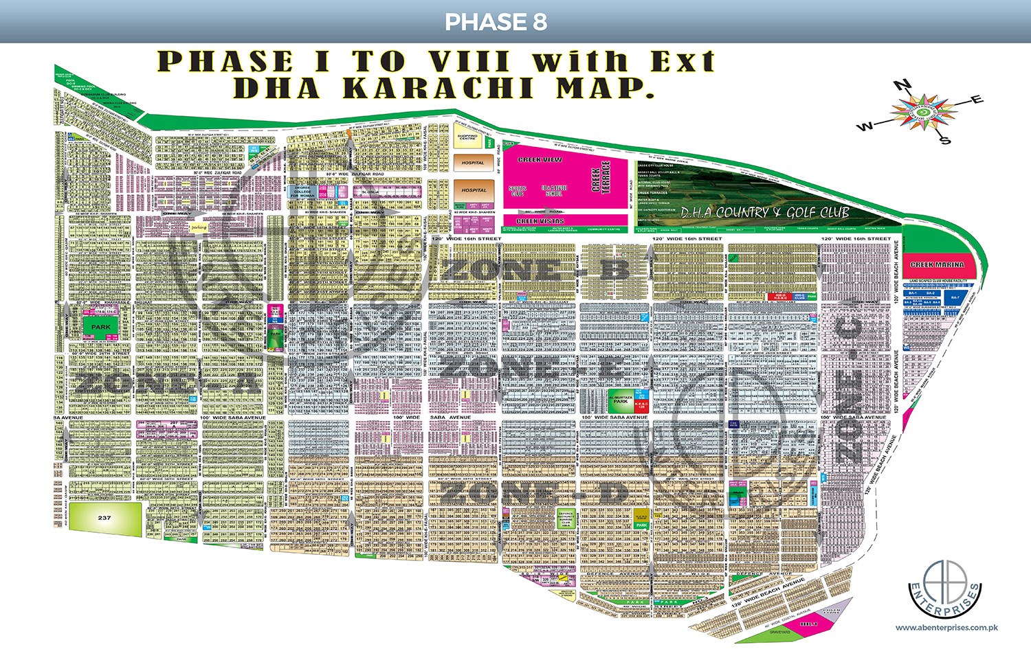 Dha Phase 8 Map